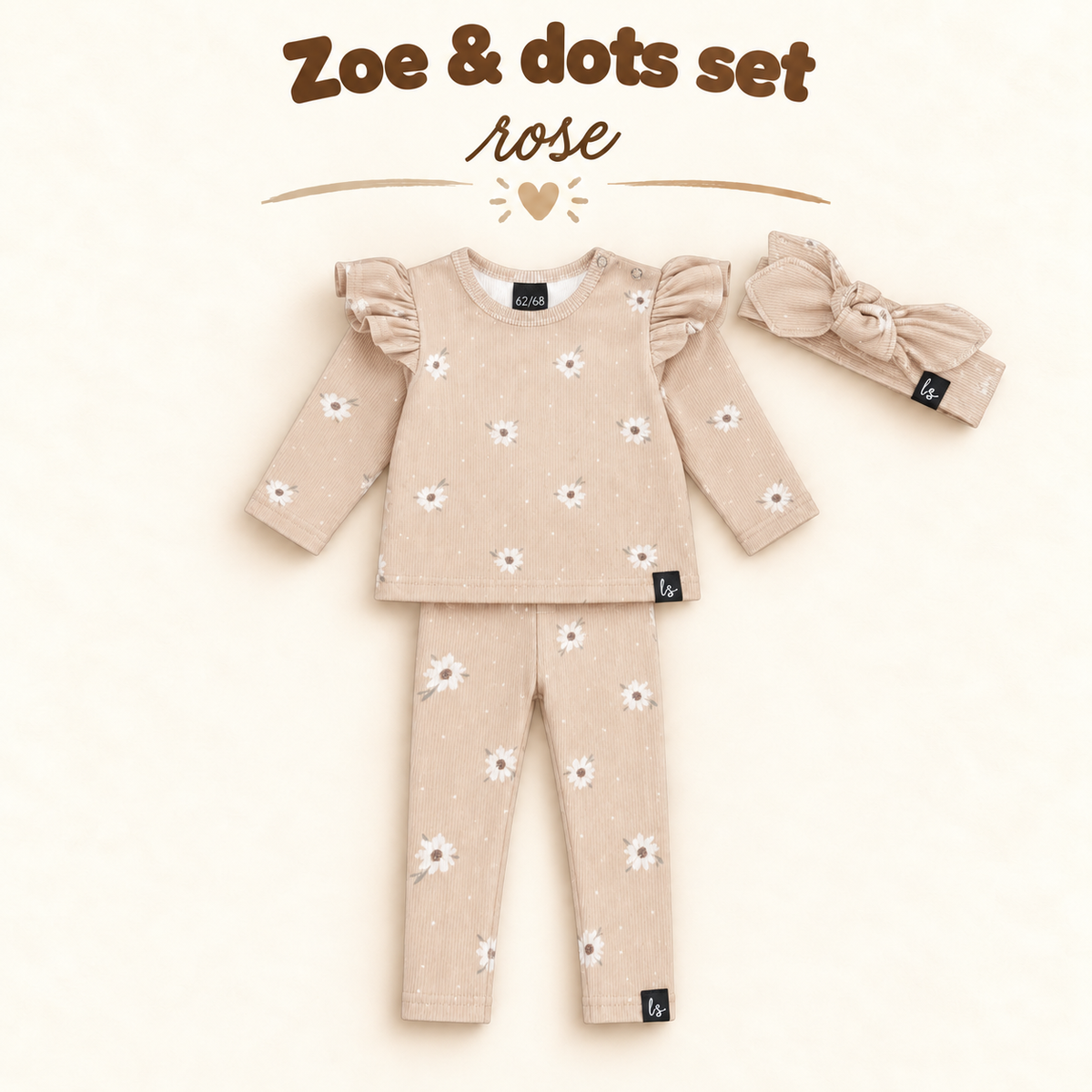 Zoe & dots set - rose PRE-ORDER