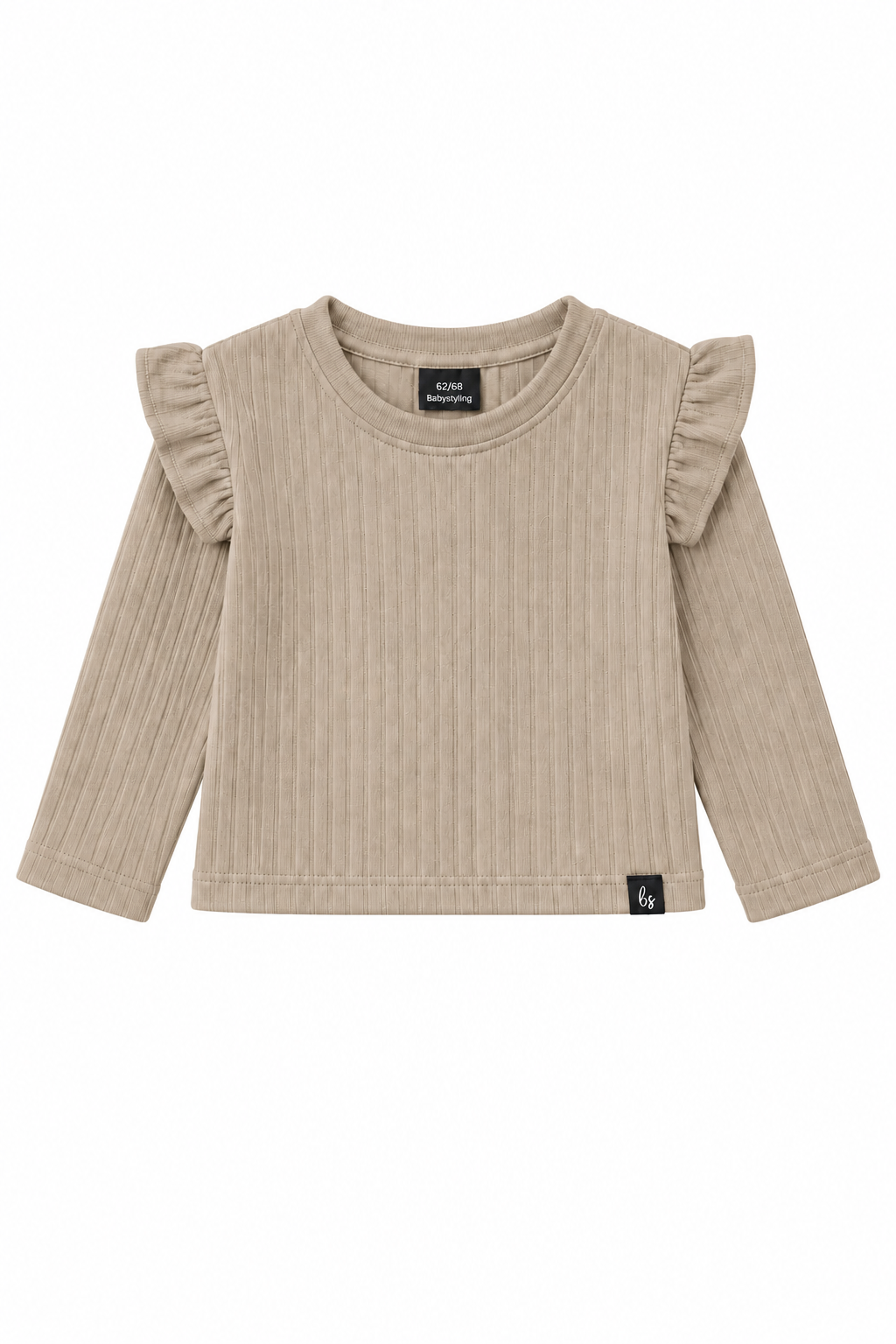 Ruffle groovy top donker beige