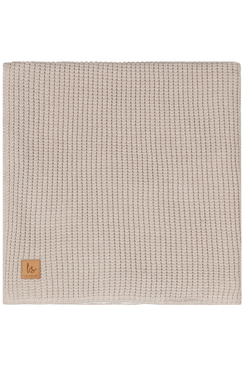Knitted omslagdoek sand