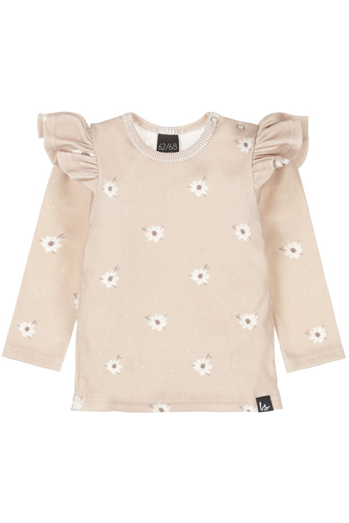 Ruffle longsleeve rib zoe with dots PRE-ORDER