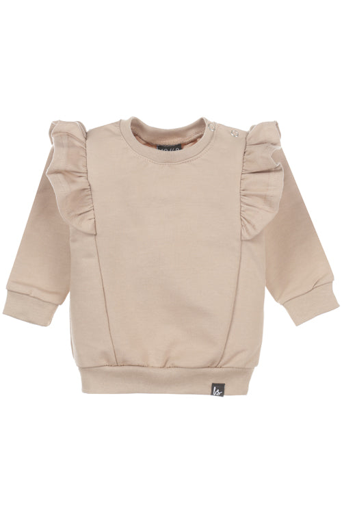 Vertical ruffle sweater (light oak)
