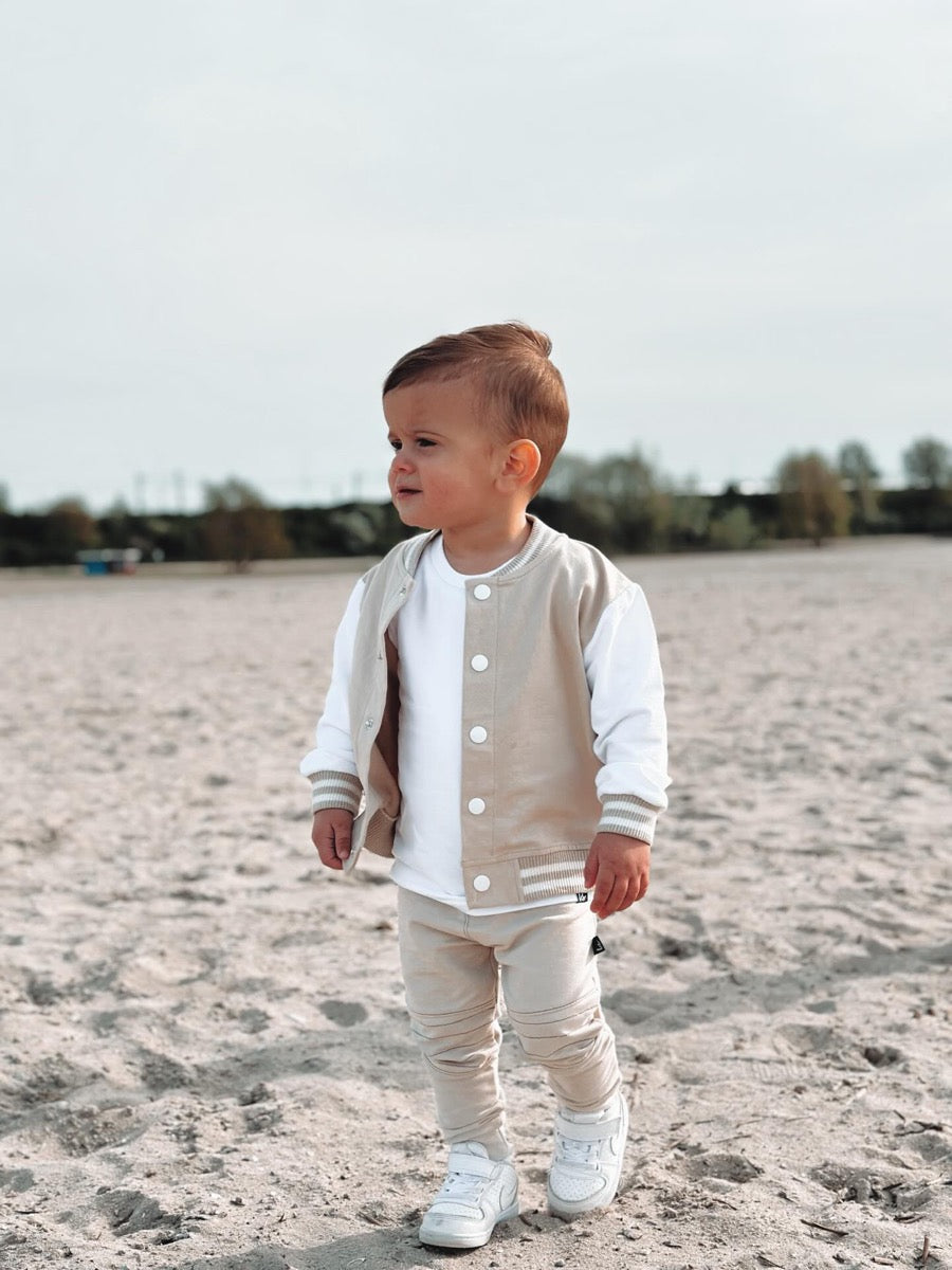 Baseball jacket sand