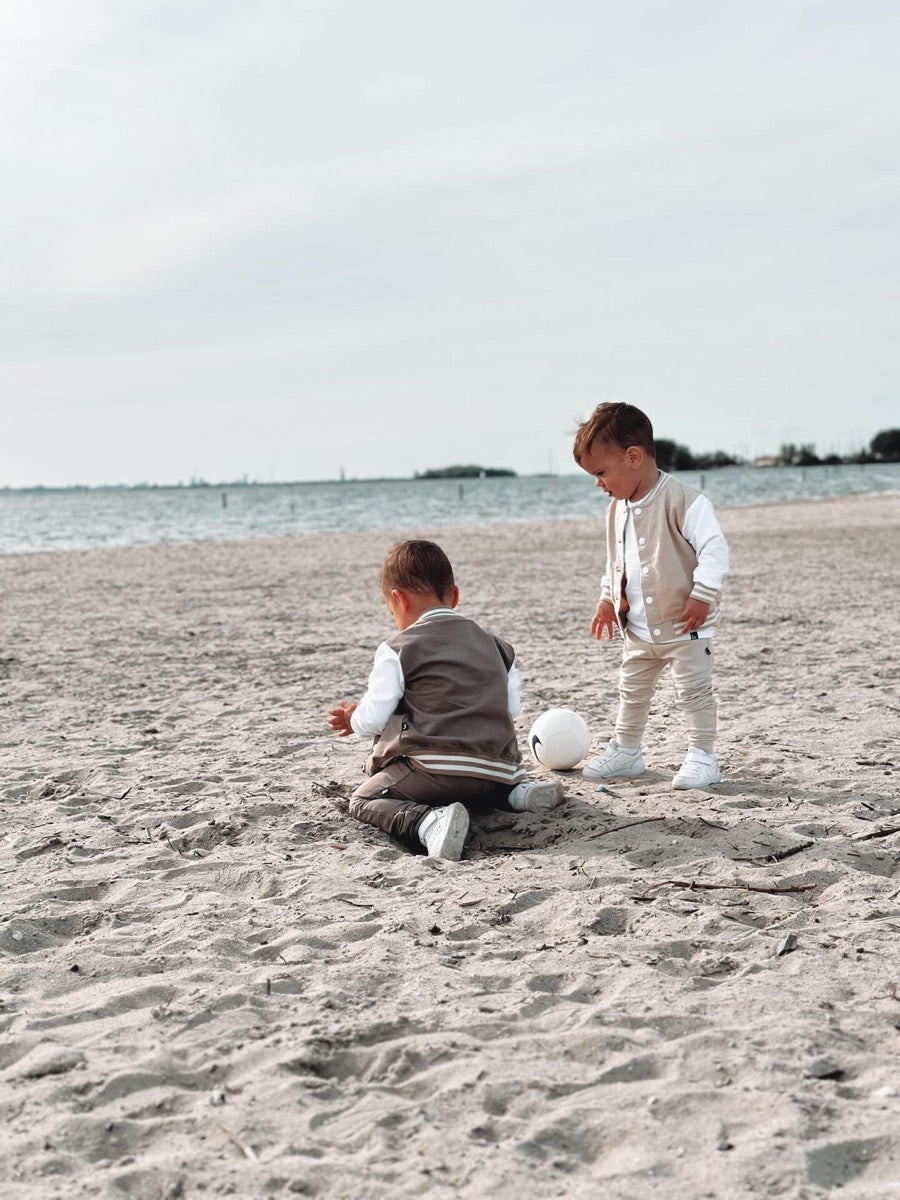 Baseball jacket sand