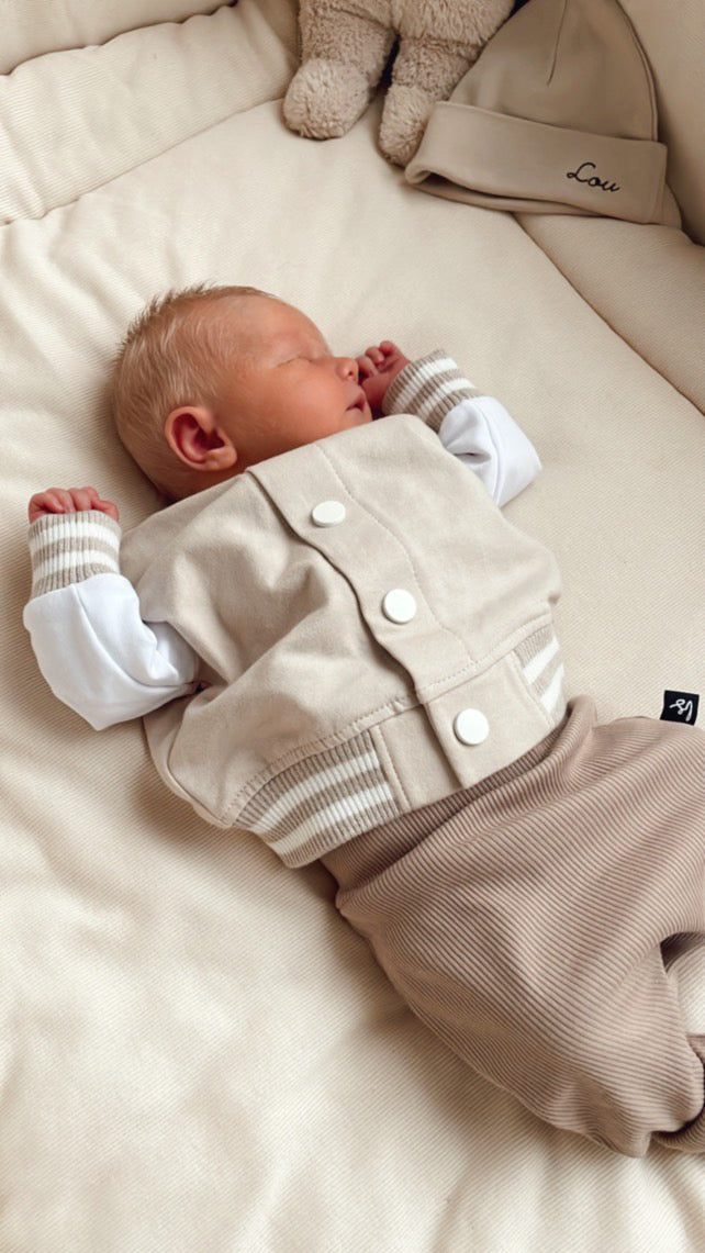 Baseball jacket sand