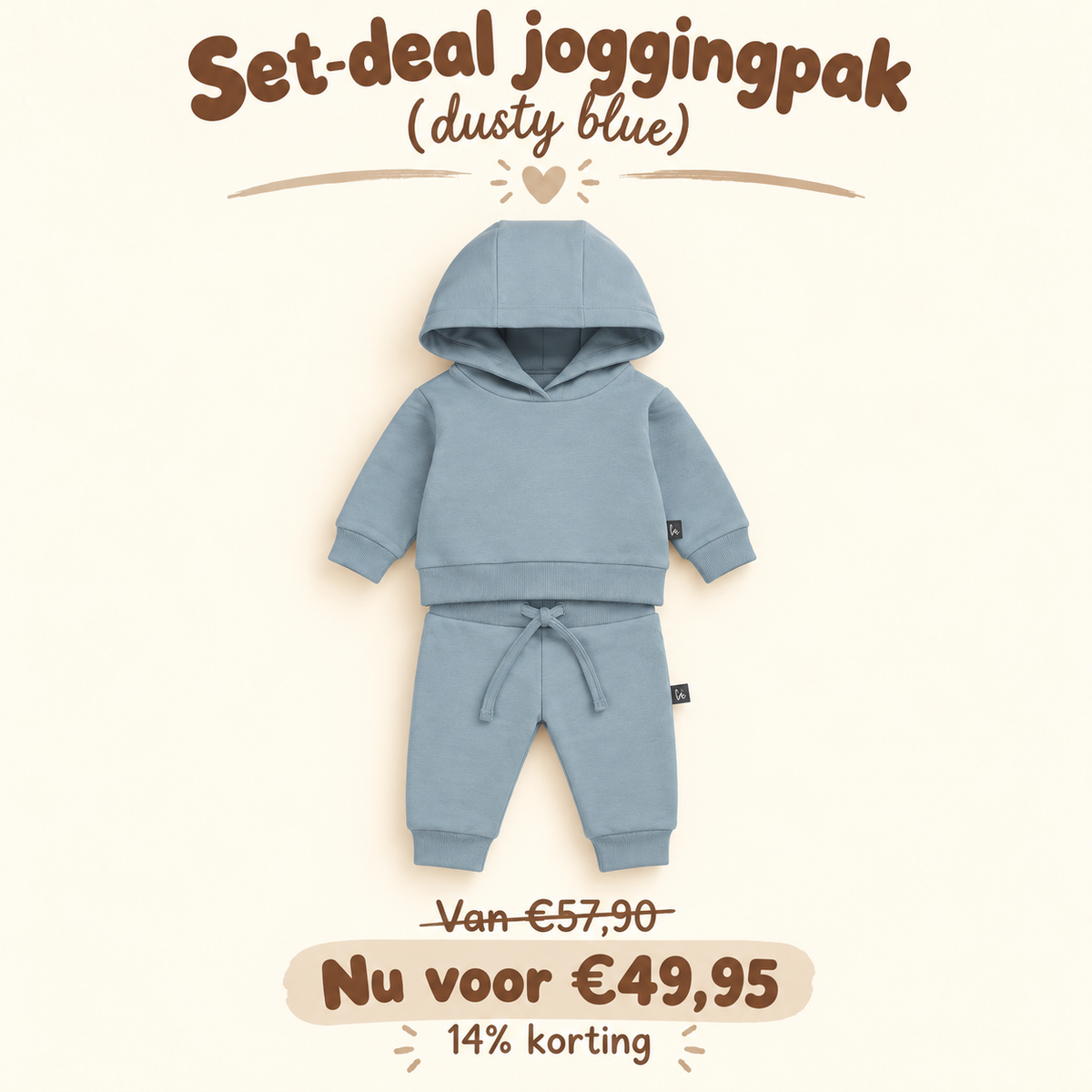 Set-deal joggingpak (dusty blue)