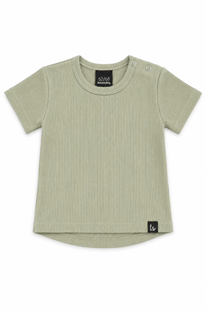 Rib t-shirt jersey kaki