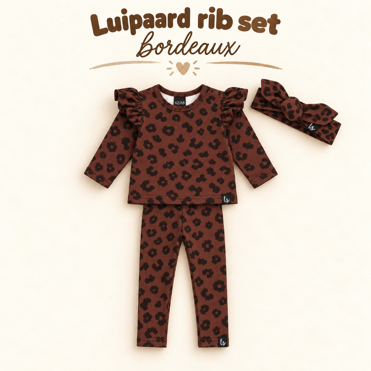 Luipaard set - bordeaux PRE-ORDER