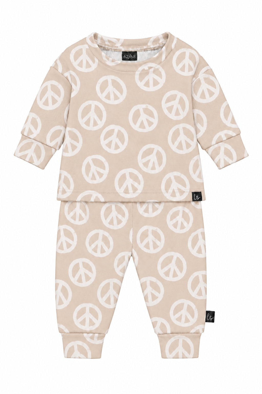 Jogger set peace light beige PRE-ORDER