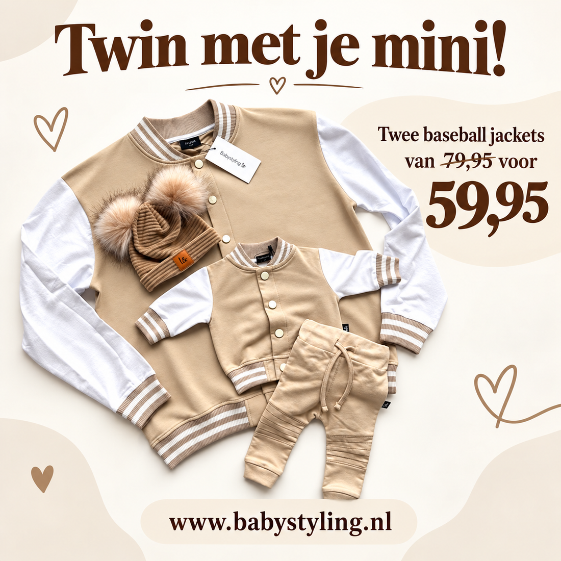 Bundle deal baseball jacket (volwassen &amp; kids maat)