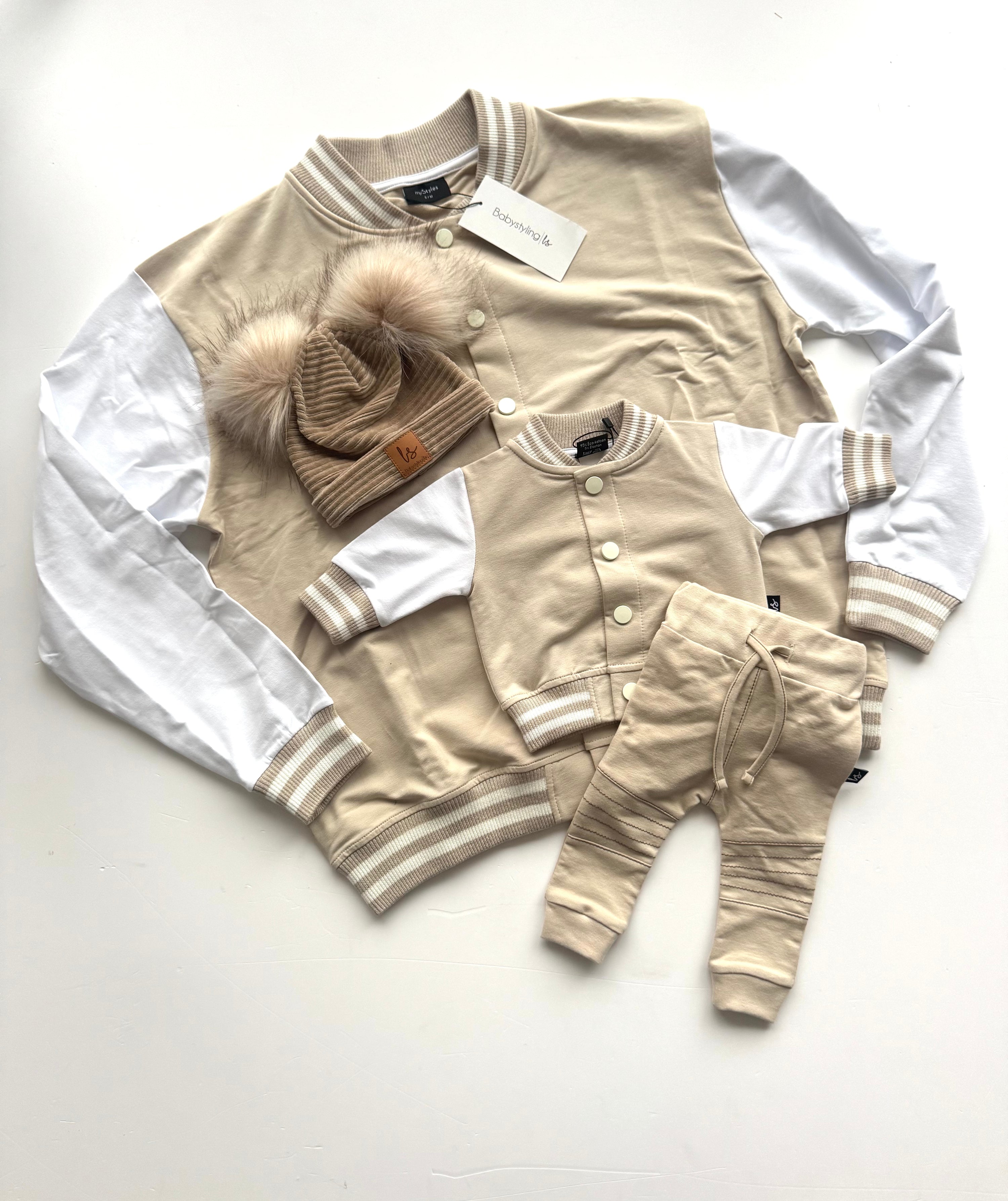Baseball jacket (volwassen &amp; kids maat)