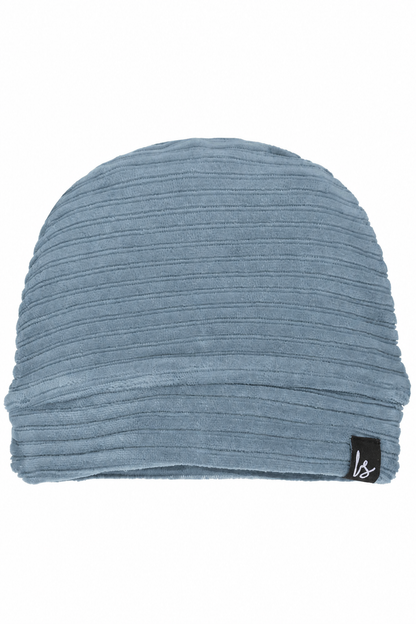 Winterset corduroy blauw - muts