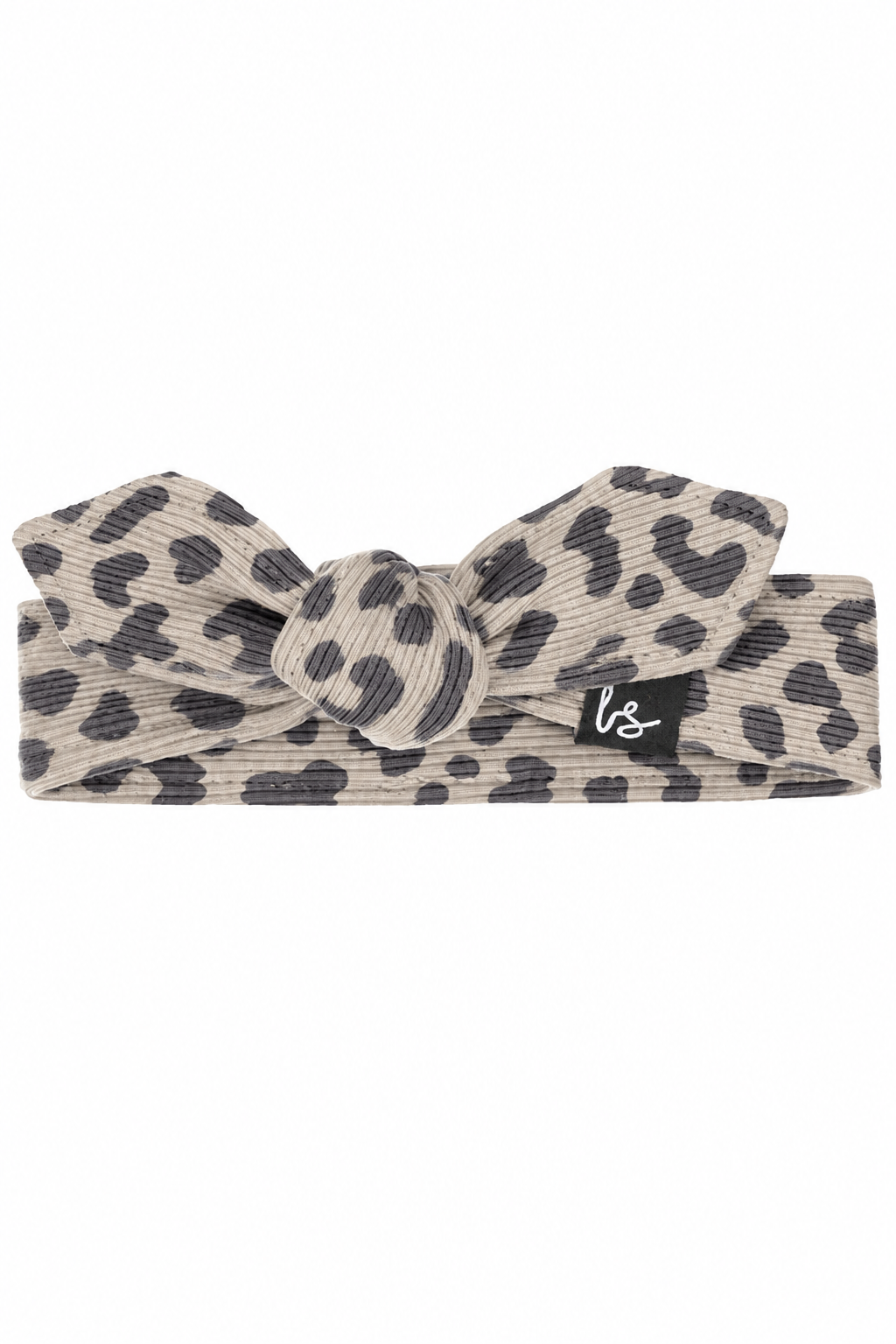 Haarbandje luipaard rib beige PRE-ORDER