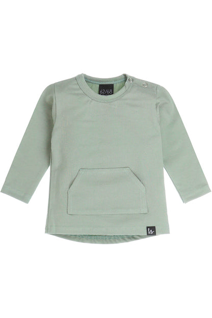 Pocket long-sleeve shirt moss green