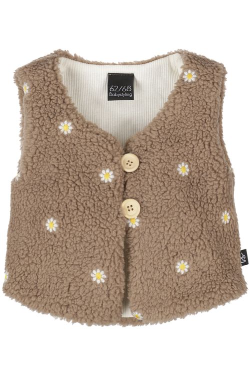 Blumen-Bodywarmer beige