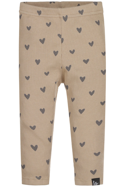 Leggings mit gerippten Herzen