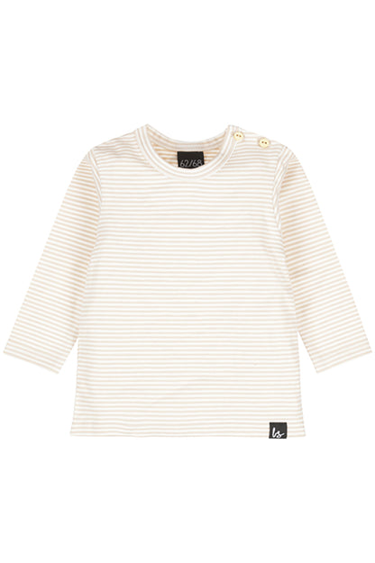 Long-sleeved striped shirt sand