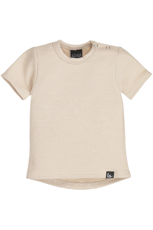 Rib t-shirt (rounded back) (sand) 50/56