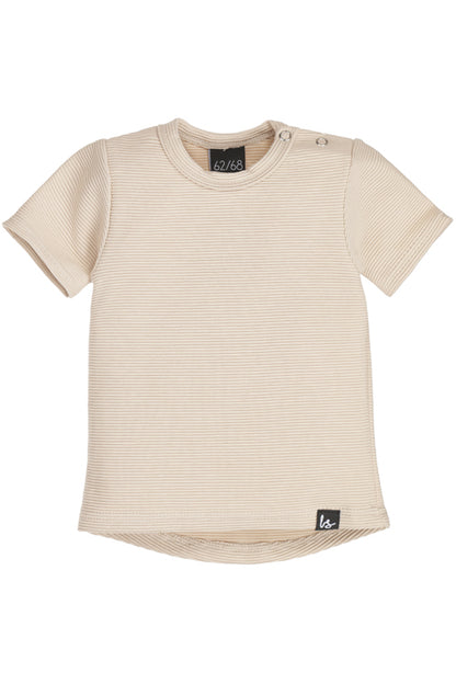 Rib t-shirt (rounded back) (sand) 50/56