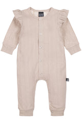 Ruffle boxpakje pointelle beige