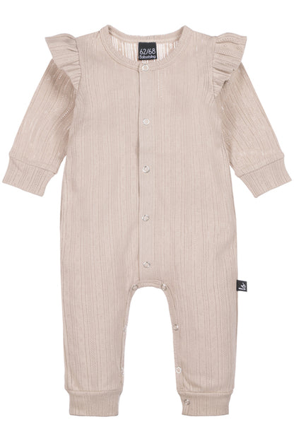 Ruffle boxpakje pointelle beige
