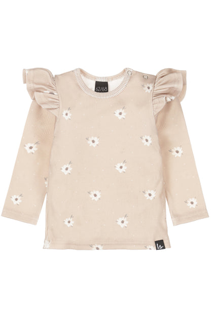 Ruffle longsleeve rib zoe with dots PRE-ORDER
