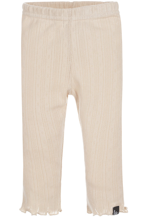 Ruffle pants pointelle (stripes) sand