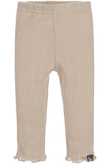 Ruffles pants pointelle (strepen) warm beige