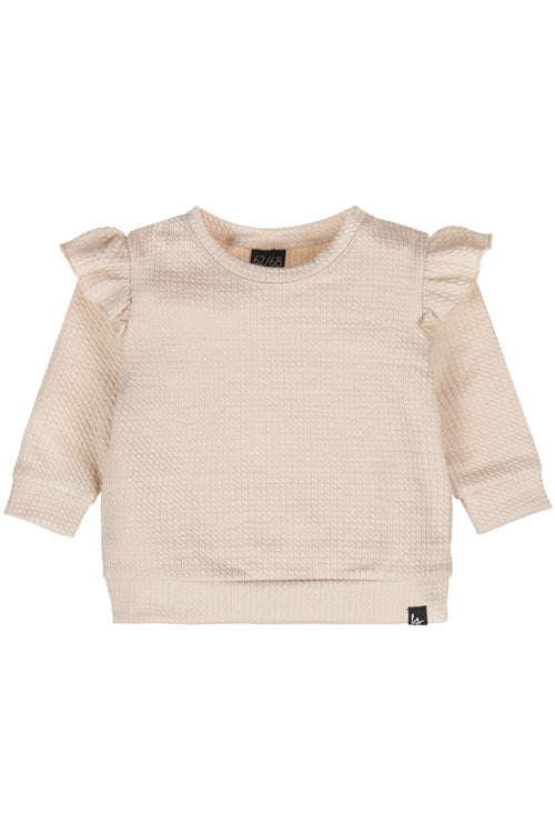 Ruffle sweater waved sand