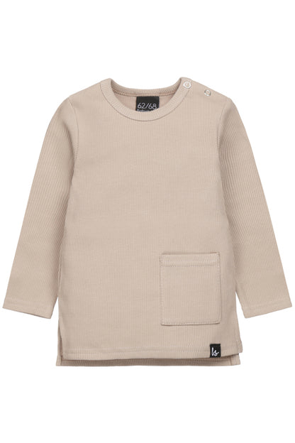Langärmliger Rippstrick (beige)