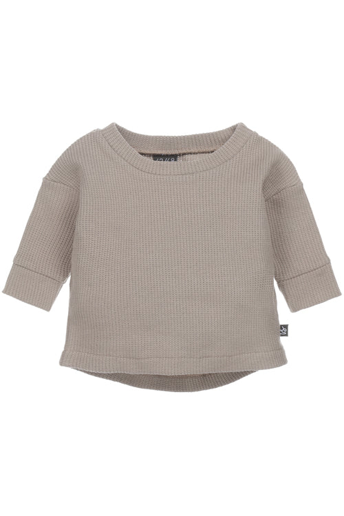 Subtly knitted sweater (loose fit) (light oak)