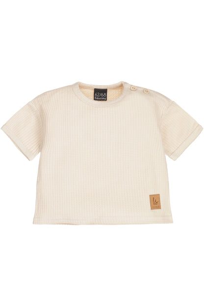 Weiches Waffel-T-Shirt Sand