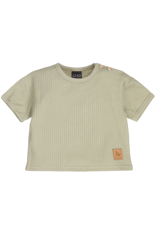 Soft wafel t-shirt dark green