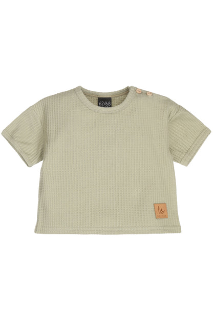 Soft wafel t-shirt dark green