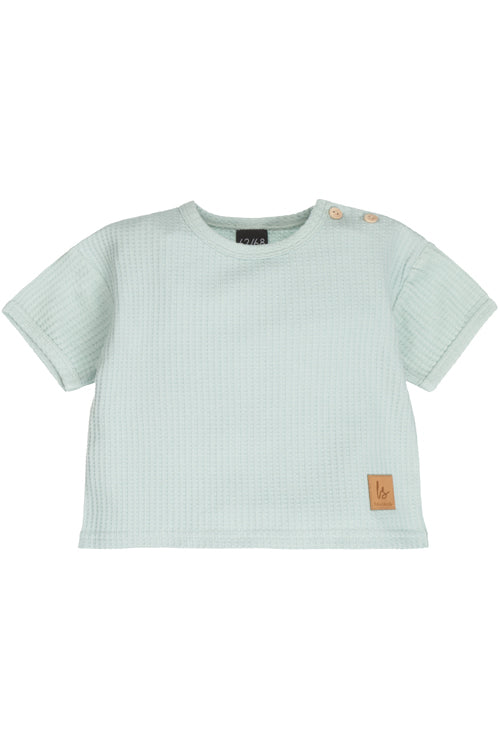 Blaues Waffel-T-Shirt