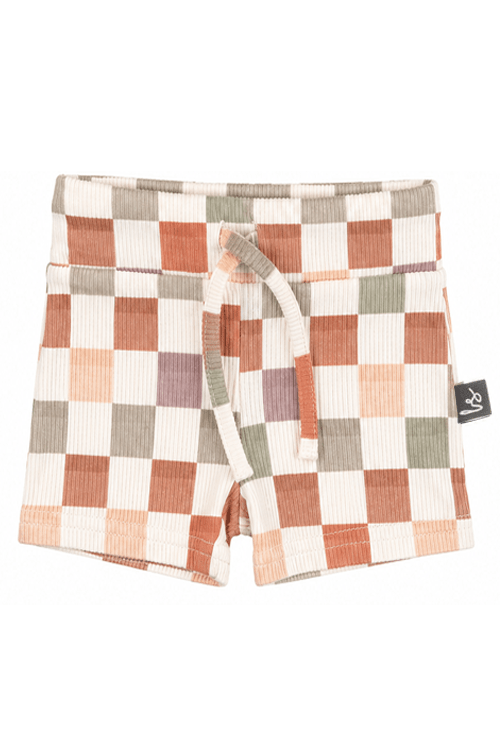 Rib jersey korte broek blokked