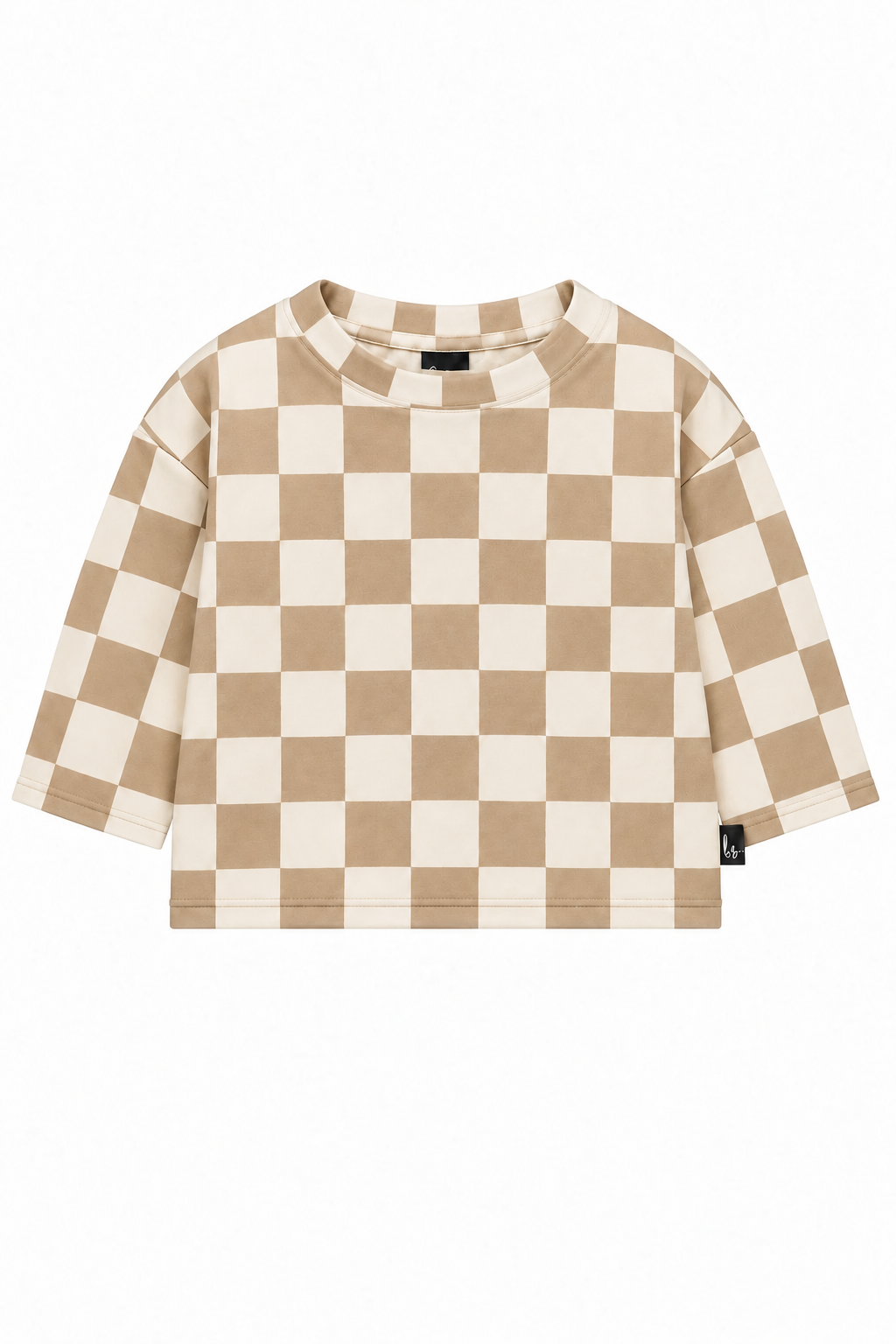 Sweater loose fit blocks beige PRE-ORDER