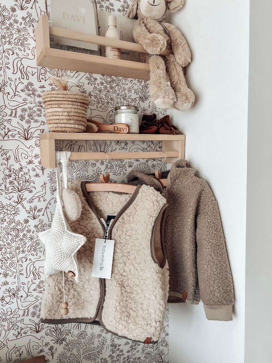Bouclé-Weste mit Kapuze (beige)