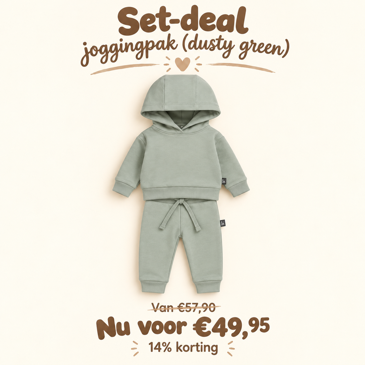 Set-deal joggingpak (dusty green)