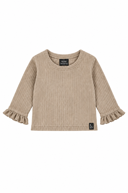 Butterfly top groovy rib beige PRE-ORDER