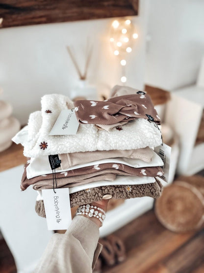 Blumen-Bodywarmer beige