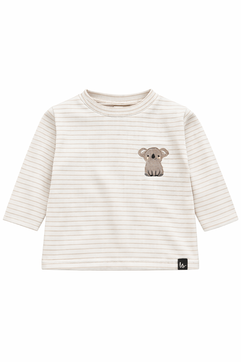Langarmshirt Koala (Stickerei) gestreift