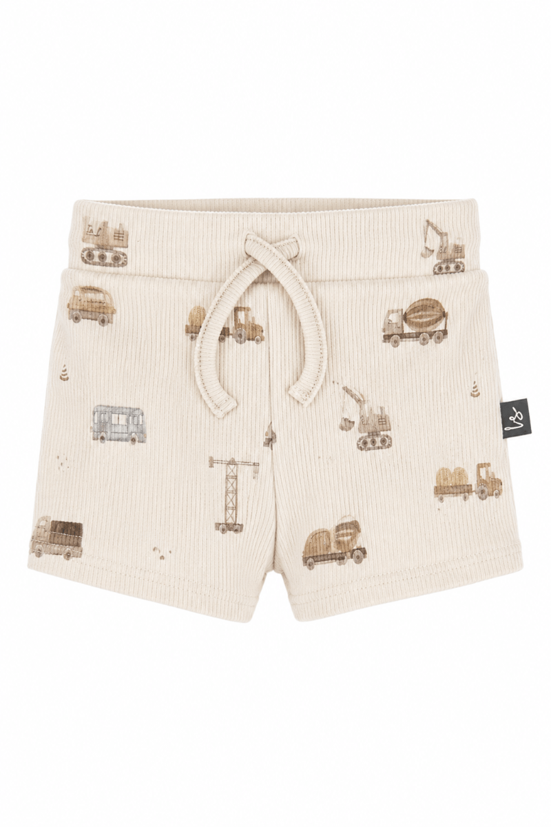 Kurze Hose aus Ripp-Jersey mit Kränen