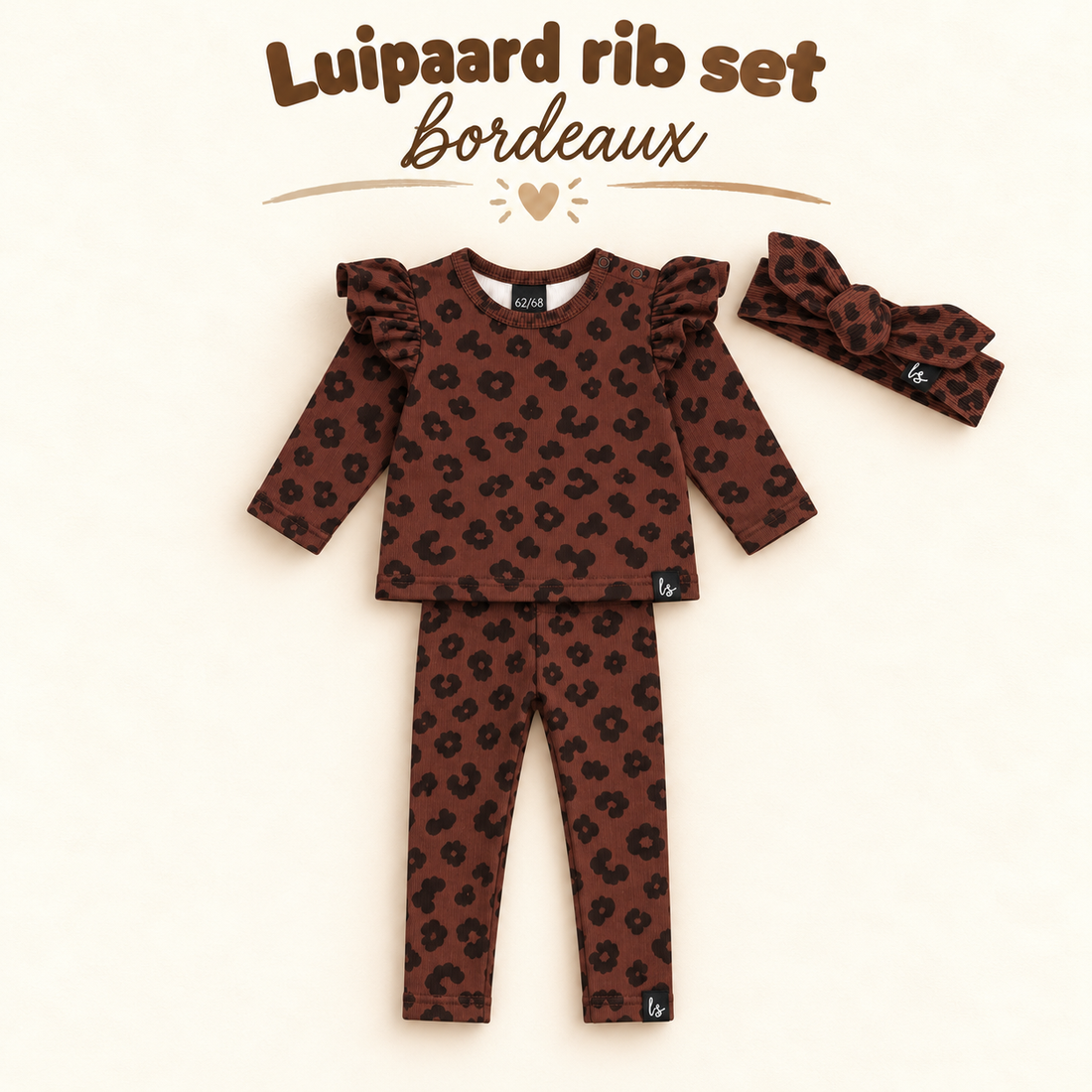 Luipaard set - bordeaux PRE-ORDER
