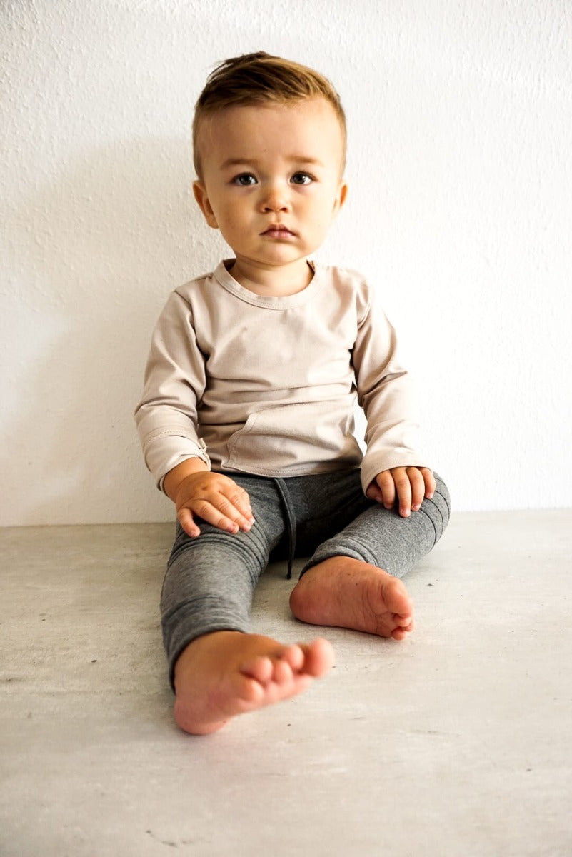 Pocket longsleeve shirt sand
