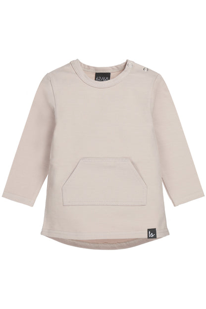Langarmhemd mit Tasche, sandfarben