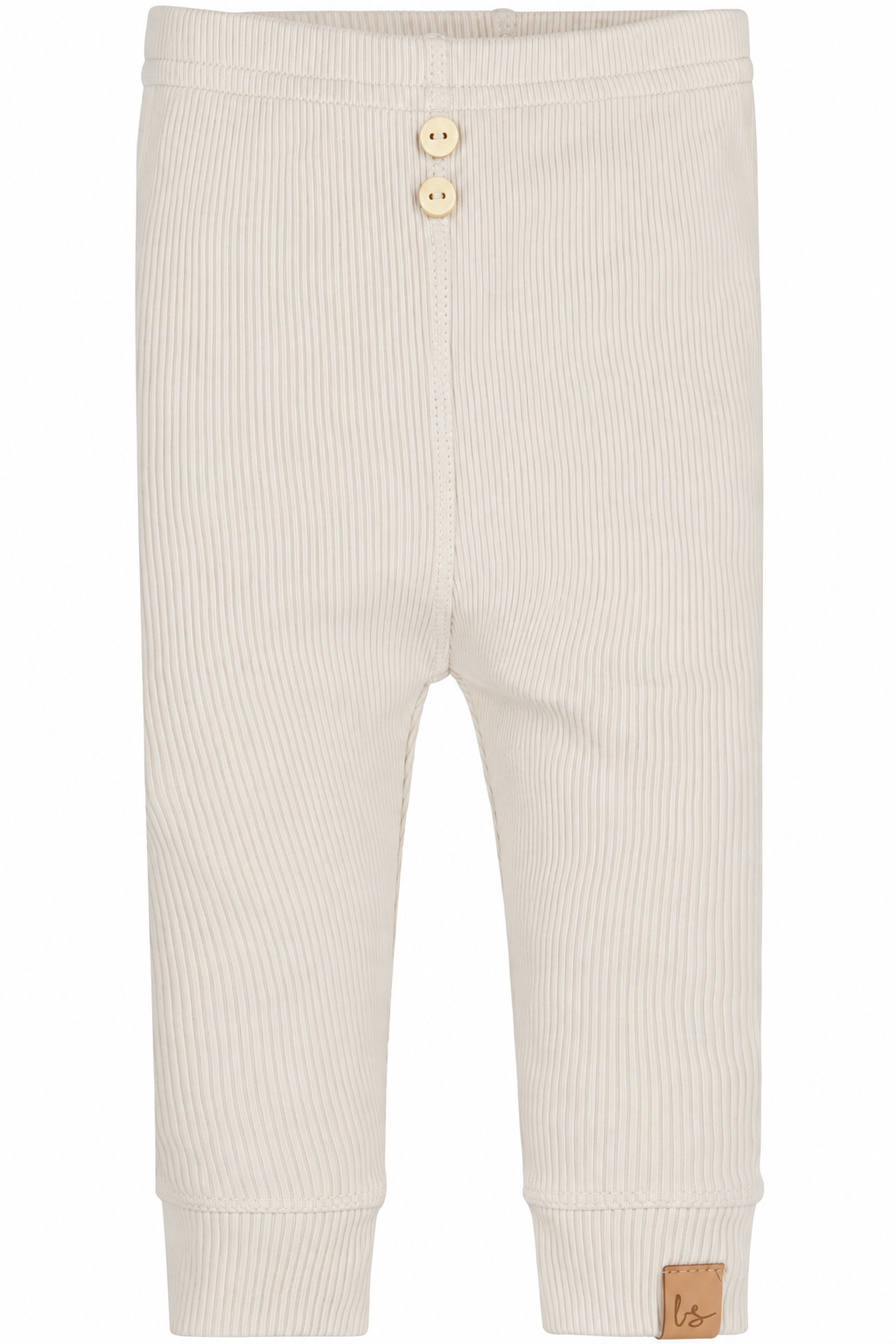 Rib button broekje (sand)