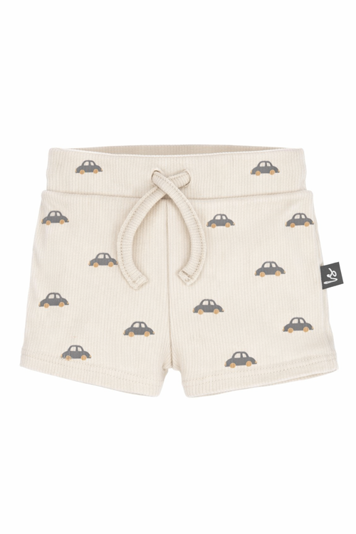 Kurzes Minikleid aus Rippjersey mit Automotiv (Off-White)