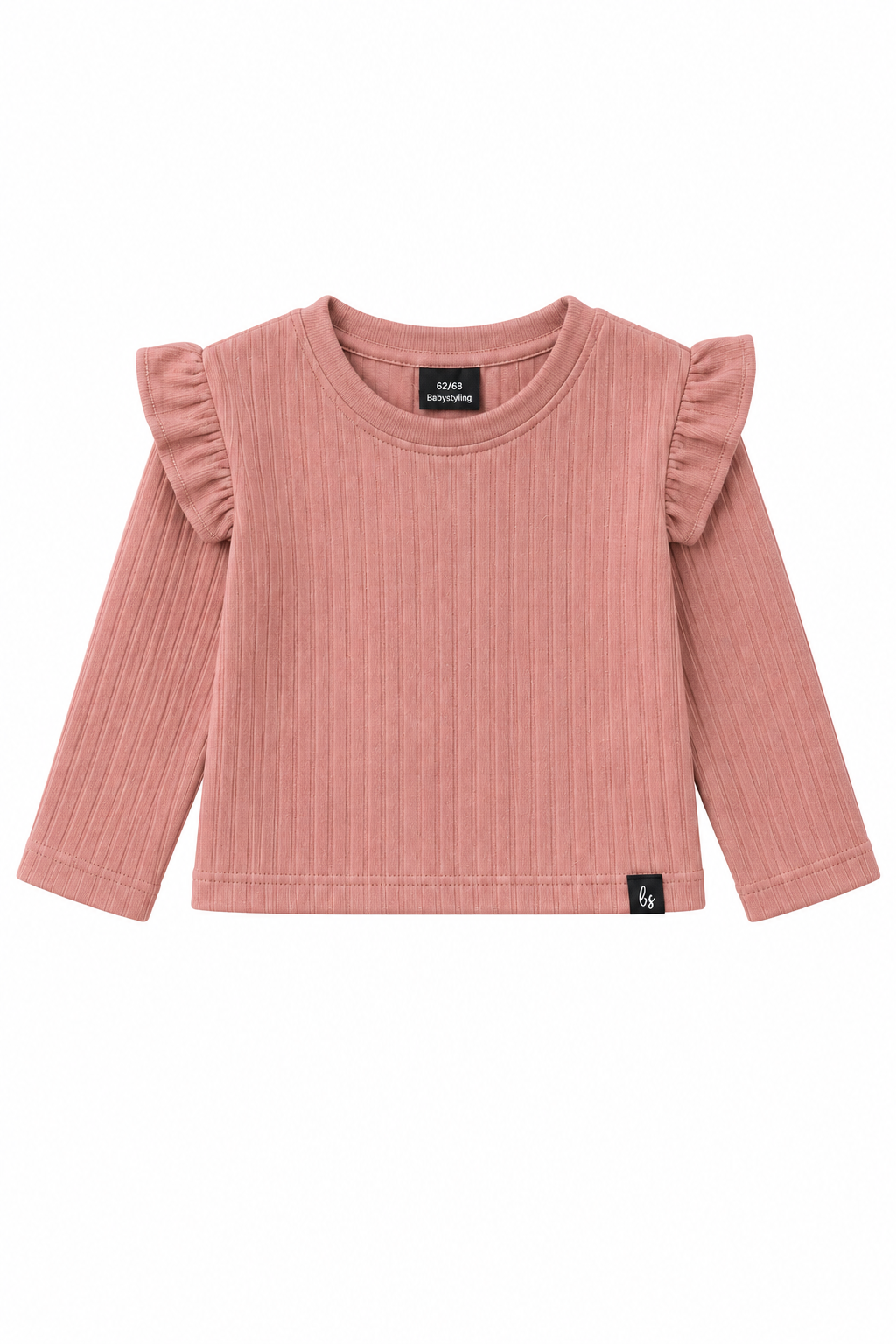 Ruffle top groovy rib clay pink PRE-ORDER