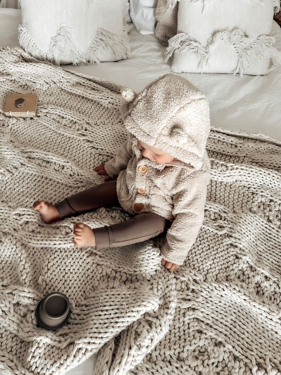Teddy jacket sand