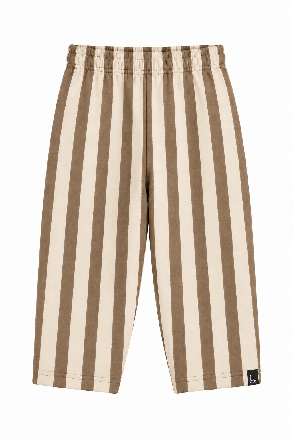 Width legs bottom stripes kaki  PRE-ORDER
